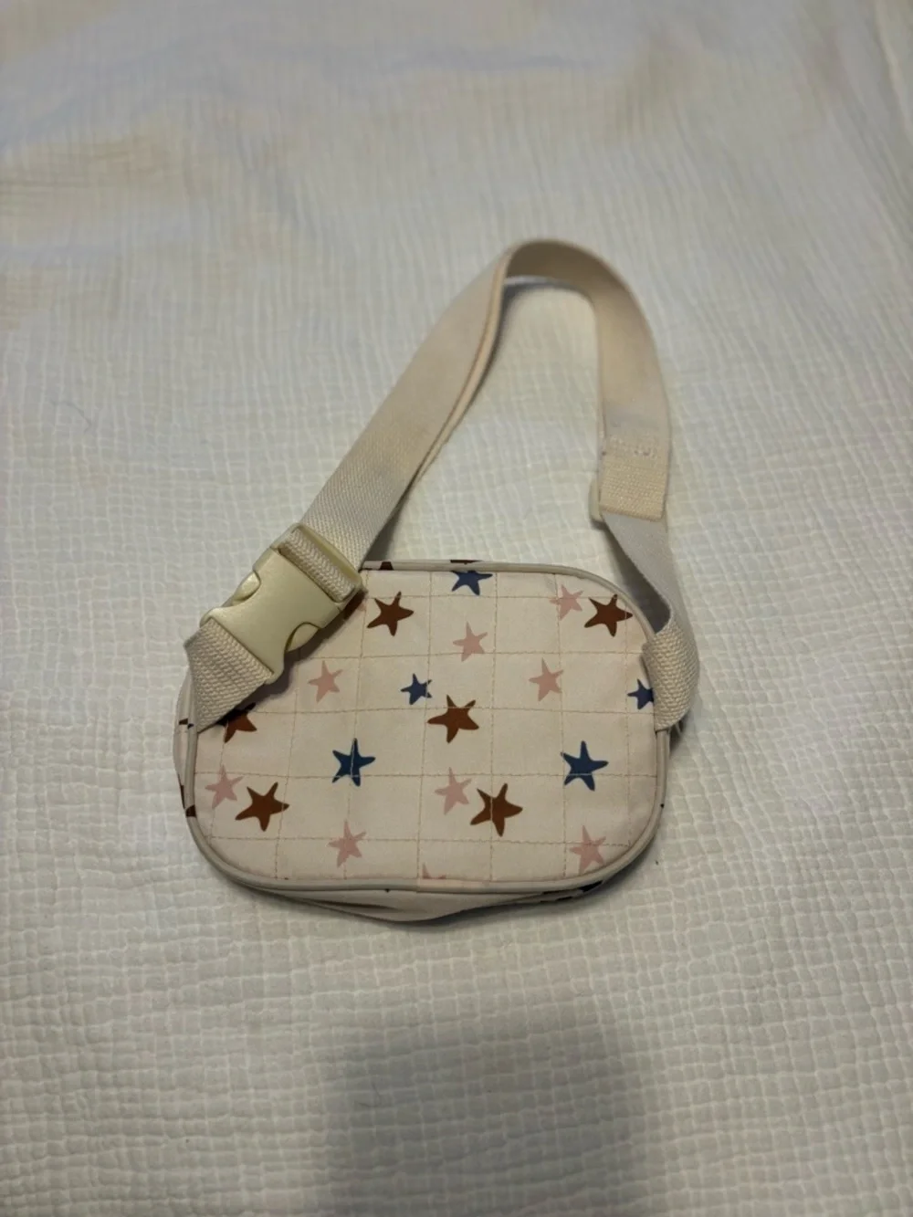 Baby Sprouts Star Belt Bag Cream Multi Color Adjustable Kids Fanny Pack NWT